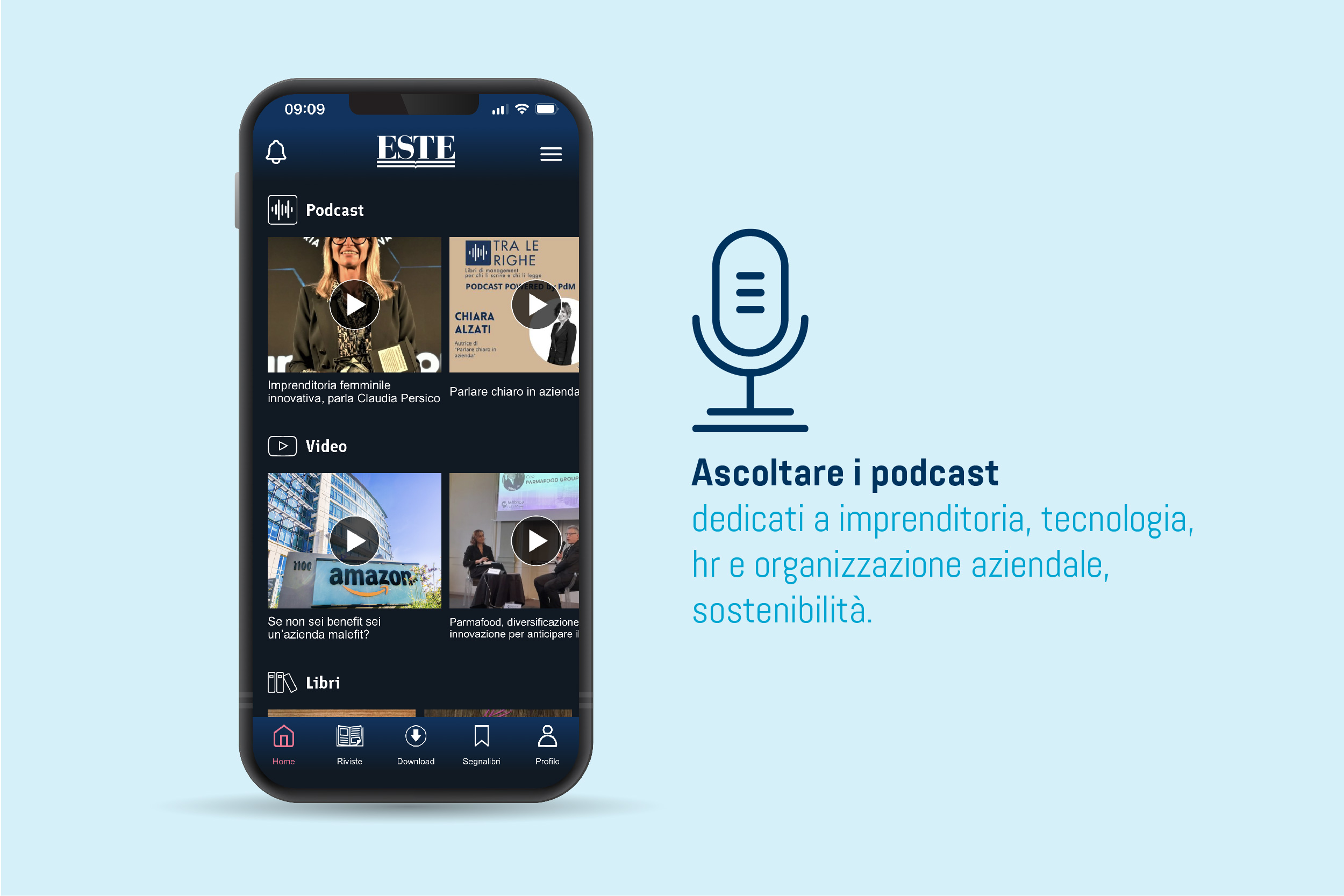 Ascoltare podcast App